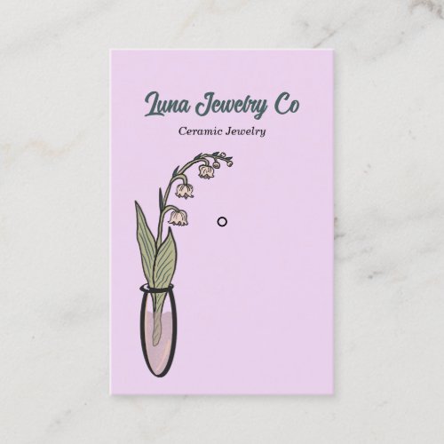 Lily of the Valley Jewelry Pin Business Card