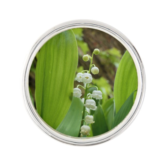 Lily of the Valley Lapel Pin (Front)