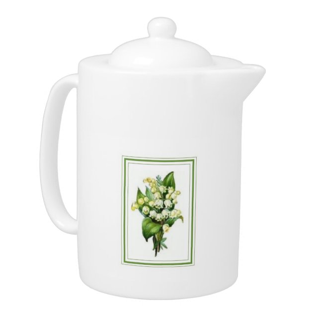 Lily of the Valley Large Teapot (Left)