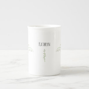 Lily of the Valley May Birth Flower Bone China Mug