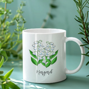 Lily of the Valley May Birth Flower Cute Floral Coffee Mug
