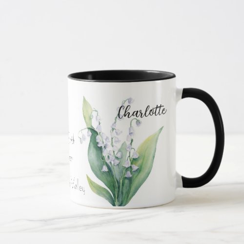 Lily of the Valley May Birth Month Flower  Mug