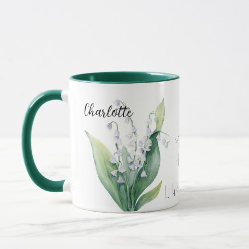 Lily of the Valley May Birth Month Flower  Mug