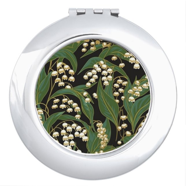 Lily-of-the-valley Mirror Compact  (Front)