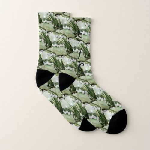LILY OF THE VALLEY MONOGRAMMED SOCKS