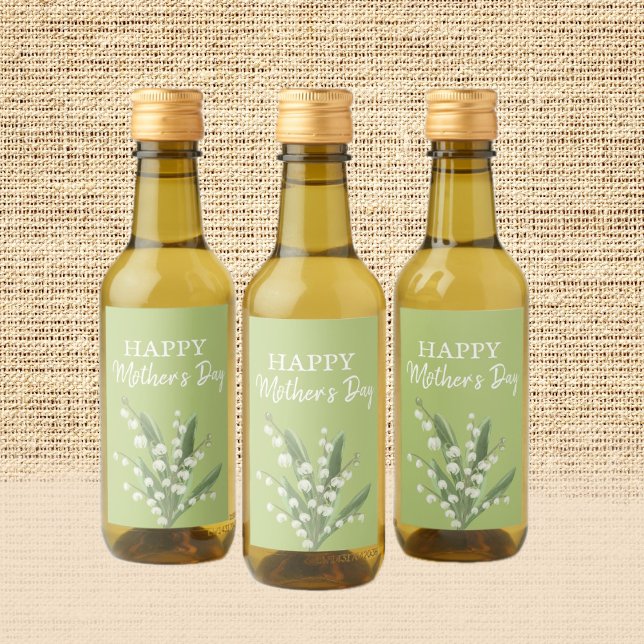 Lily of the Valley Mothers Day  Wine Label (Creator Uploaded)