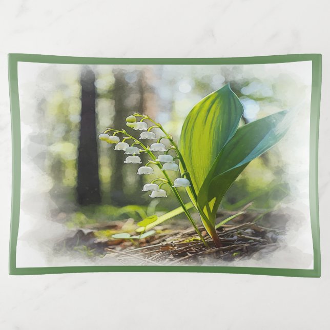 Lily of the valley National Flower Finland |  Trinket Tray (Front)
