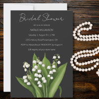 Lily of the Valley on Black Bridal Shower