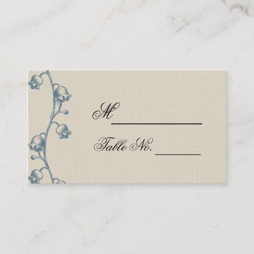 Lily of the Valley on Ecru Line Wedding Place Card Business Card