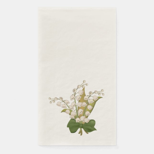Lily of the valley paper guest towels (Front)