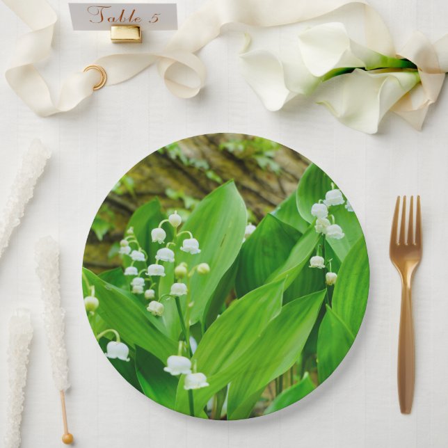 Lily of the Valley Paper Plate (Wedding)