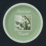 Lily of the Valley Paper Plates<br><div class="desc">Lovely and stunning White Lily of the Valley flowers so delicate with Green fronds - unique for graduations, birthdays, anniversaries, bridal or baby showers, retirements or reunions - images from the designers original watercolor painting. can be customized or modified to suit yourself by clicking on the 'customize' button and follow...</div>