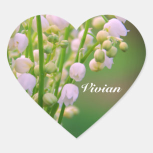 Lily of the valley personalised air freshener heart sticker