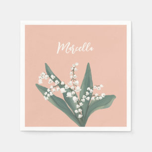 Lily Of The Valley Personalized  Napkins