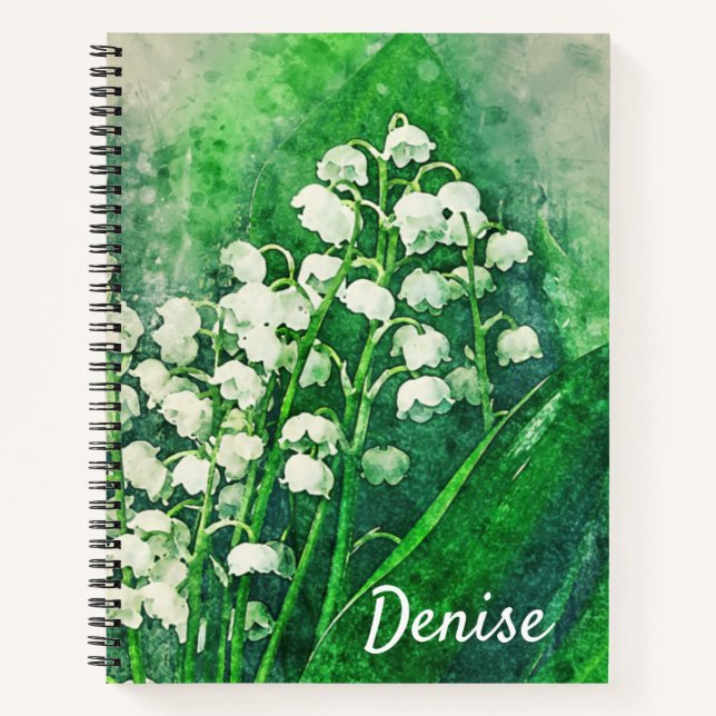 Lily of the Valley Personalized Notebook (Front)