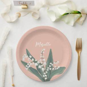 Lily Of The Valley Personalized  Paper Plates