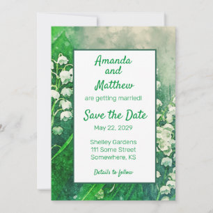Lily of the Valley Personalized Save the Date