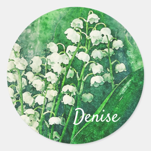 Lily of the Valley Personalized Seals Stickers (Front)
