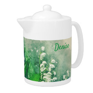 Lily of the Valley Personalized Tea Pot