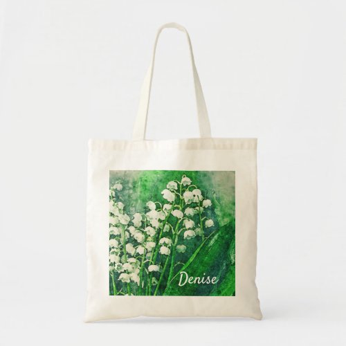 Lily of the Valley Personalized Tote Bag