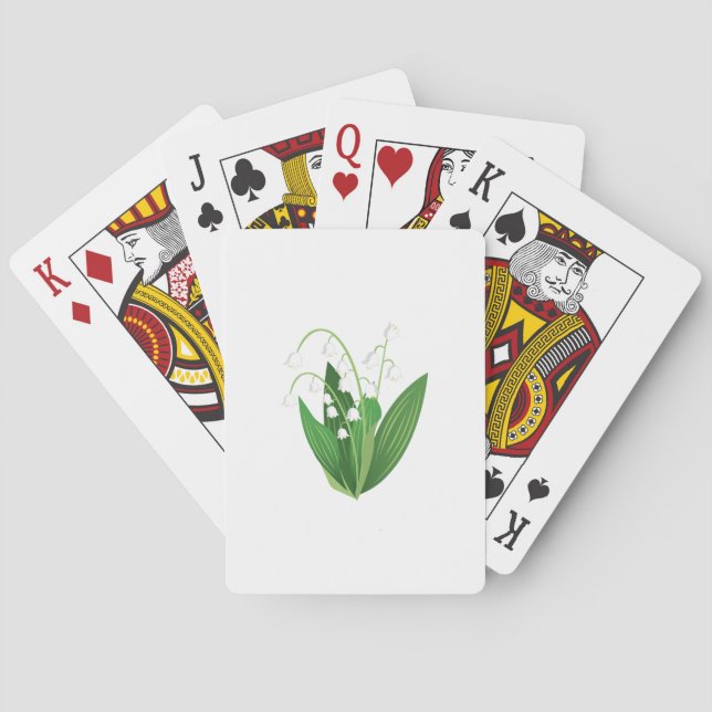 Lily Of The Valley Poker Cards (Back)