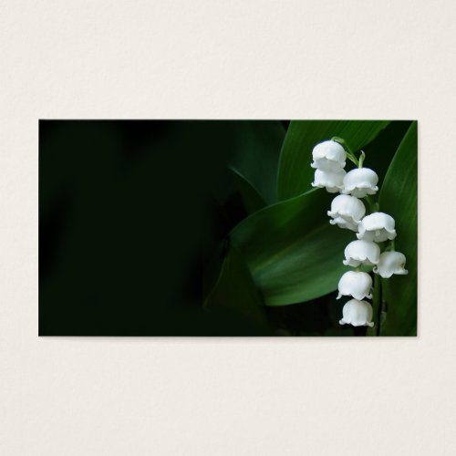 Lily of the Valley profile card Business Card Template