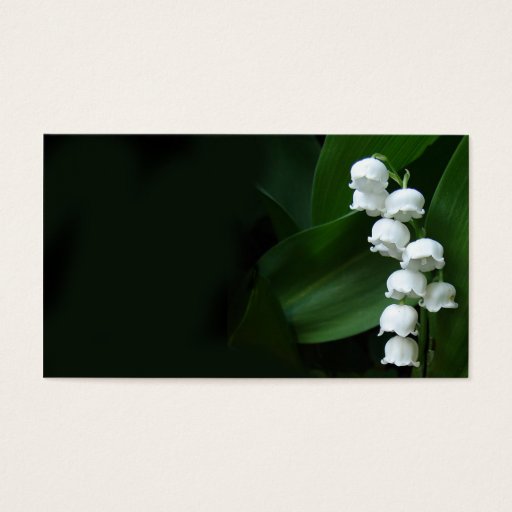 Customizable Lily of the Valley profile card Business Card Template