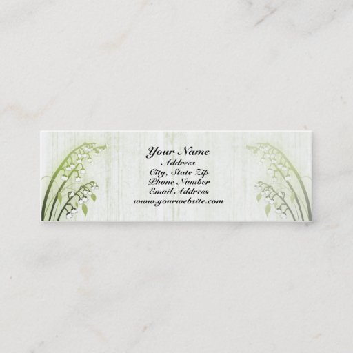 Customizable Lily of the Valley Profile Card Business Card Template