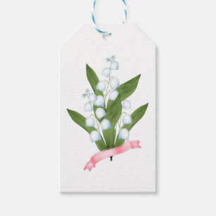 Lily of the valley, retro gift tags