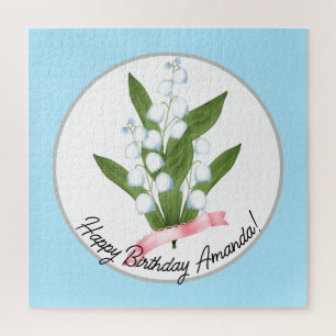 Lily of the valley, retro jigsaw puzzle