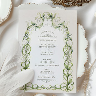 Lily of the Valley Royal Victorian Wedding Invitation
