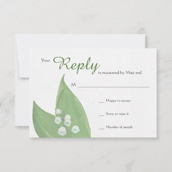 Lily Of The Valley Rsvp Card by CottonLamb at Zazzle