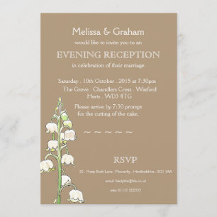 Lily of the Valley Rustic Evening Invitation