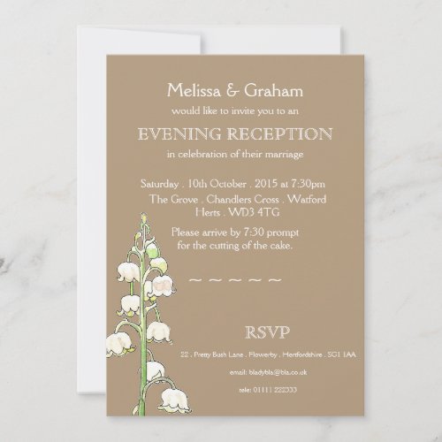 Lily of the Valley Rustic Evening Invitation