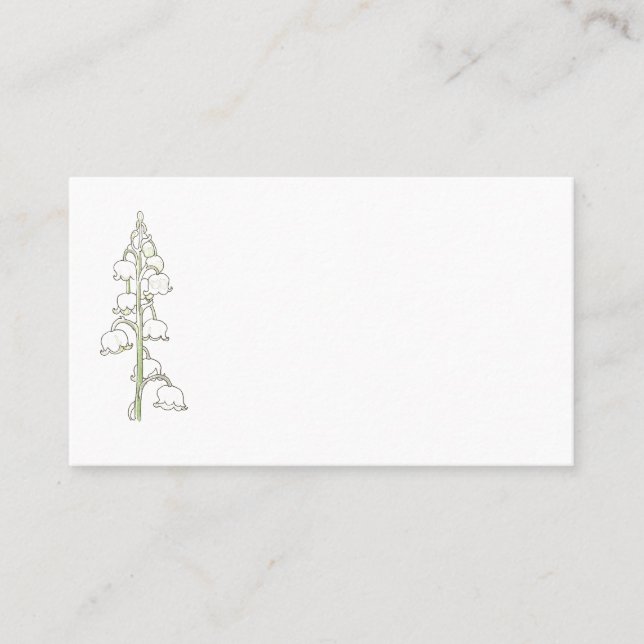 Lily of the Valley Rustic Wedding Place Name Cards (Front)