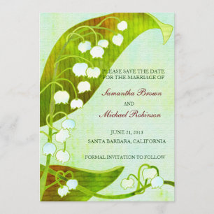 Lily of the Valley Rustic Wedding Save The Date