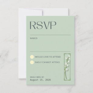 Lily of the Valley - Sage Green RSVP