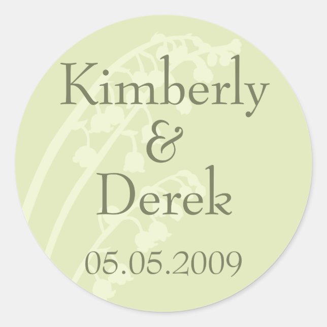 Lily of the Valley • Save the Date Sticker (Front)