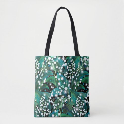 Lily of the valley Seamless background pattern Tote Bag