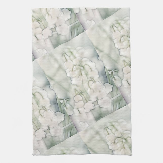 Lily of the Valley Sketch Kitchen Towel (Vertical)