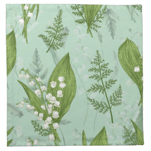 Lily of the Valley    Soft Green Cloth Napkin