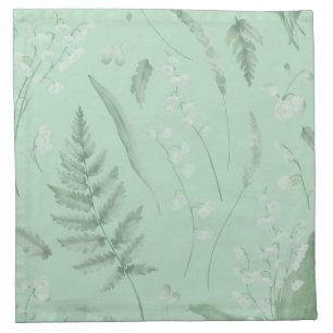 Lily of the Valley    Soft Green Cloth Napkin