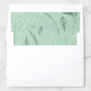 Lily of the Valley Soft Green Envelope Liner