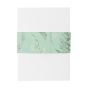 Lily of the Valley Soft Green Invitation Belly Band