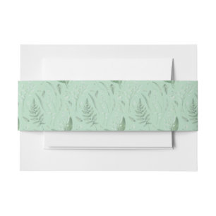 Lily of the Valley Soft Green Invitation Belly Band