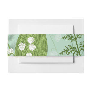Lily of the Valley    Soft Green Invitation Belly Band