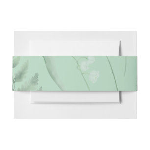Lily of the Valley Soft Green Invitation Belly Band