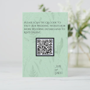 Lily of the Valley Soft Green QR Code Enclosure Card