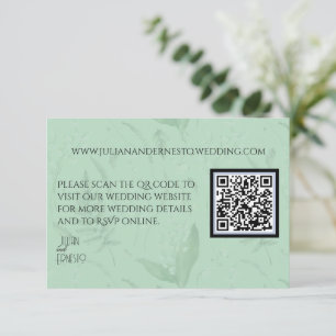 Lily of the Valley Soft Green QR Code Enclosure Card