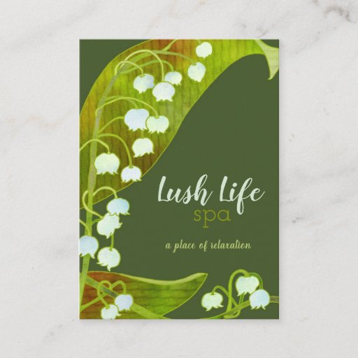Customizable Lily of the Valley Business Cards
